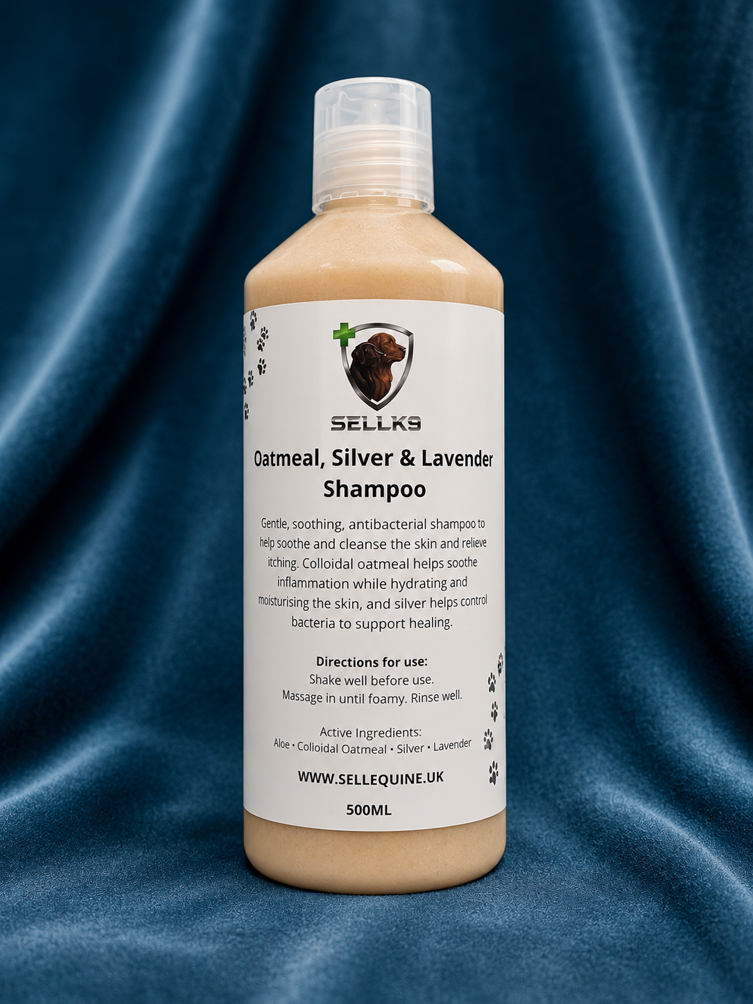 Sell-k9 Oatmeal Silver and Lavender Dog Shampoo 500ml